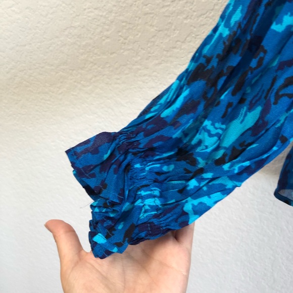 Anthropologie Miranda Peasant Blouse Blue Size Small NWT - Picture 5 of 6